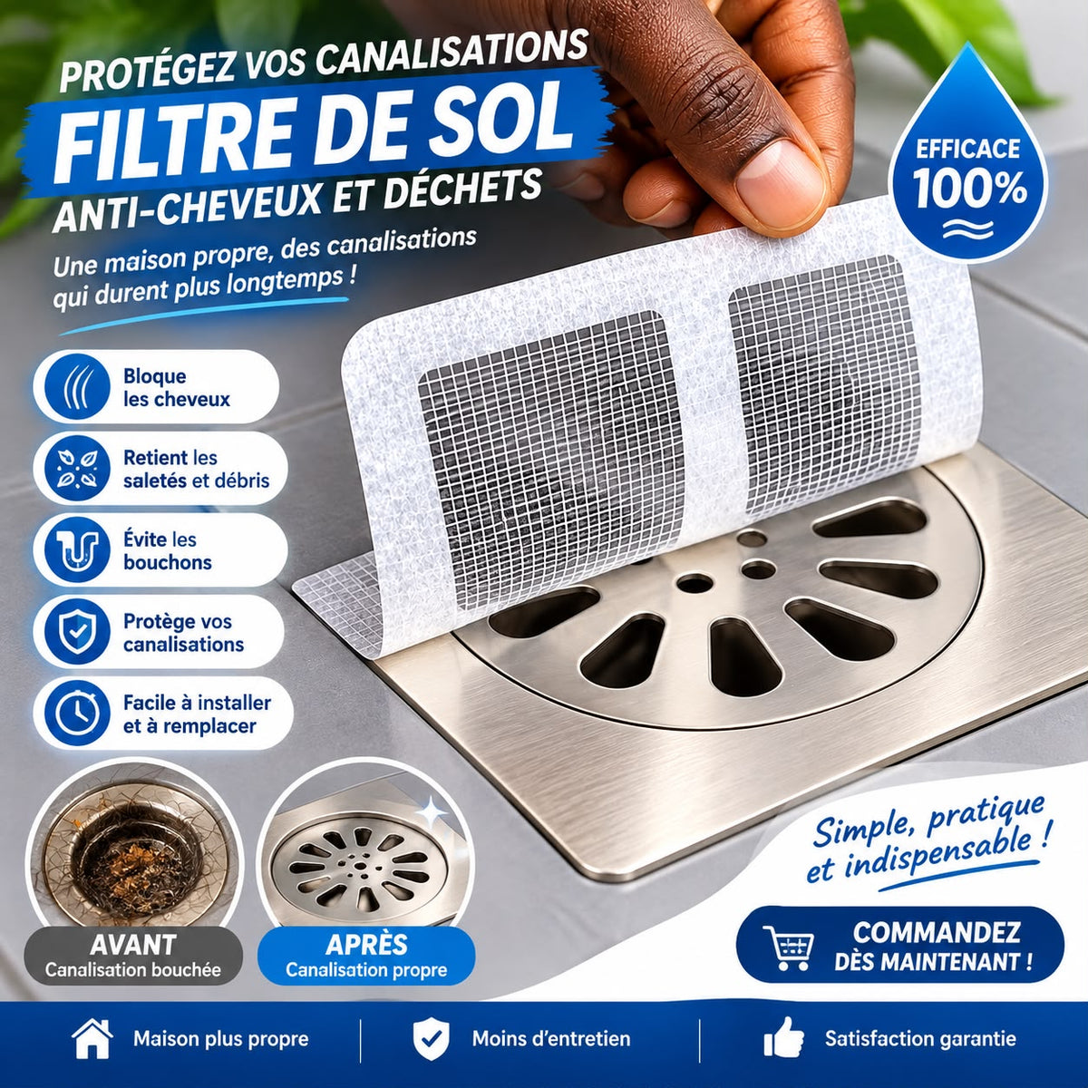 Fini les canalisations bouchées et la corvée de nettoyage !